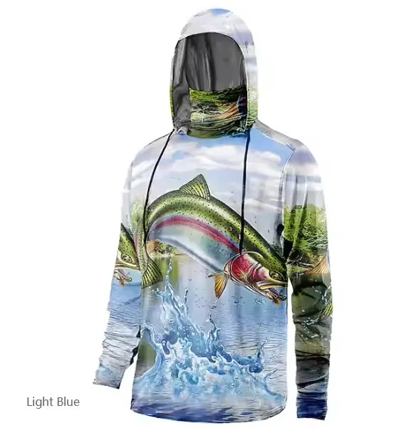 Men's Long Sleeve Hooded Fishing Shirts
