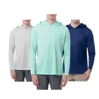 Sweat à capuche à manches longues pour la chasse en plein air, fabricant OEM Upf 50, antibactérien, évacuant l'humidité, pour la pêche